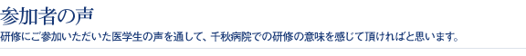 参加者の声